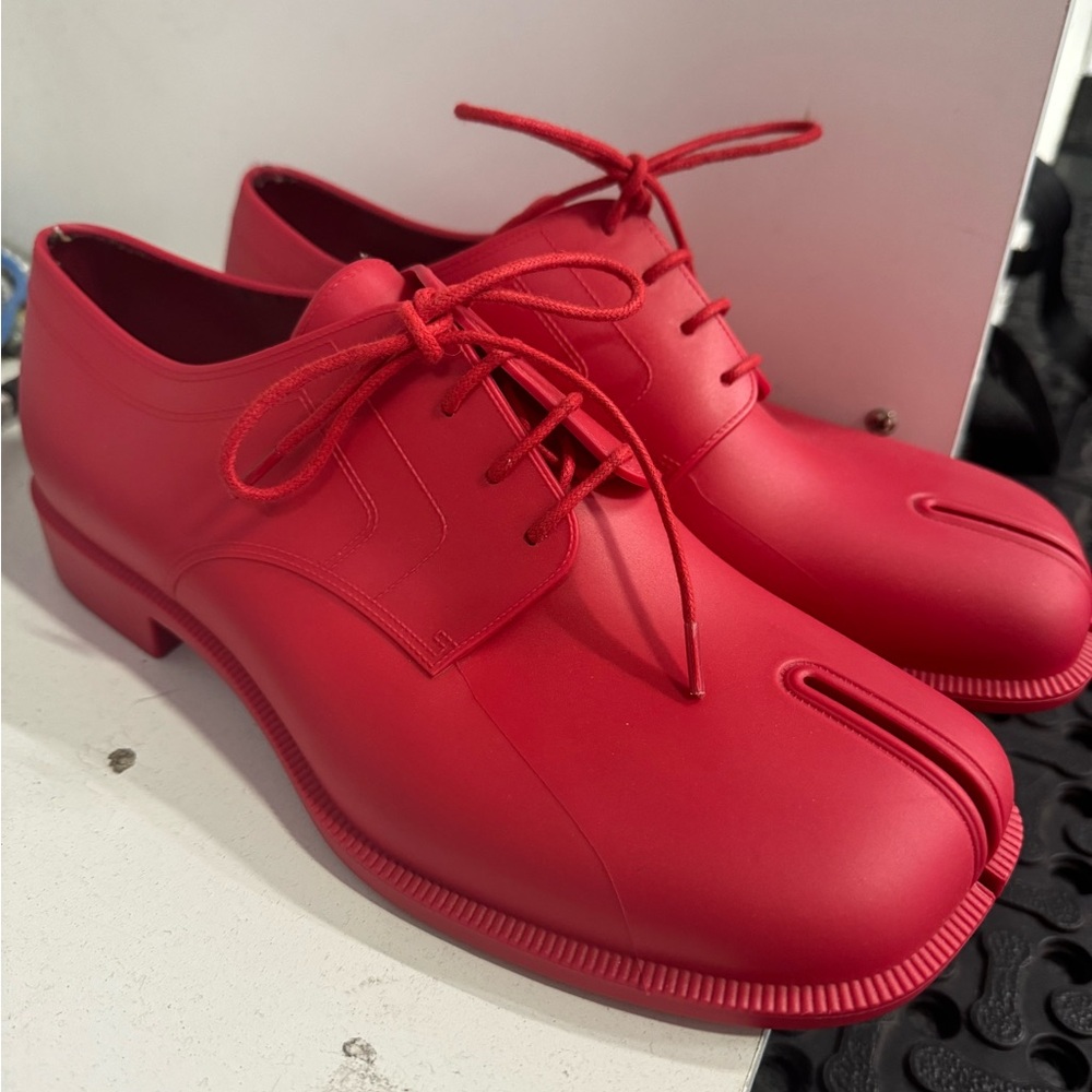 Maison Margiela Red Lace-Up Tabi